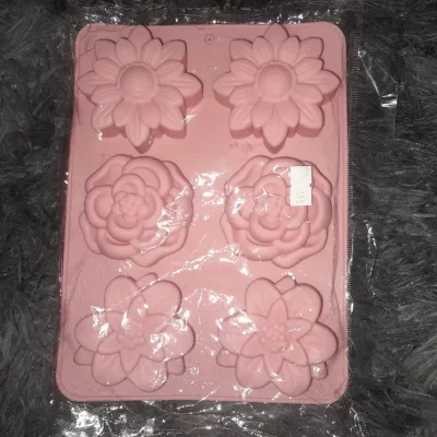 Molde 6 flores grandes