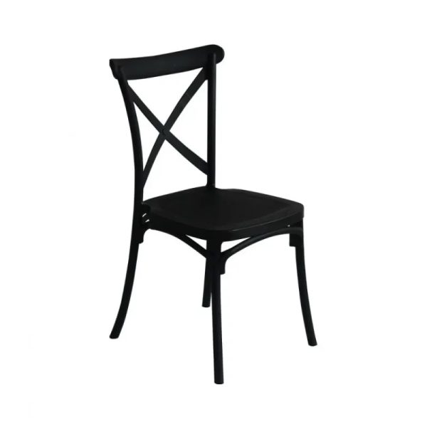 SILLA RESINA Y FIBRA VIDRIO CAROLINE GRIS