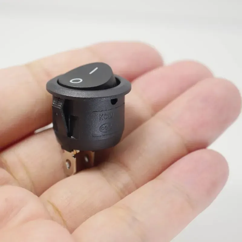  Interruptor Basculante Redondo con LED – 2 Pines ON/OFF