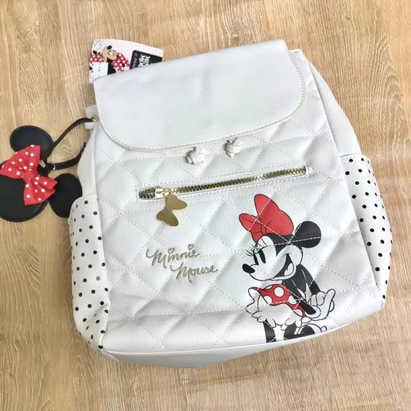 Mochila de Minnie Mouse color blanco