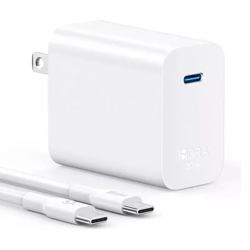 Cargador y Cable 1Hora 30W Tipo C a Tipo C