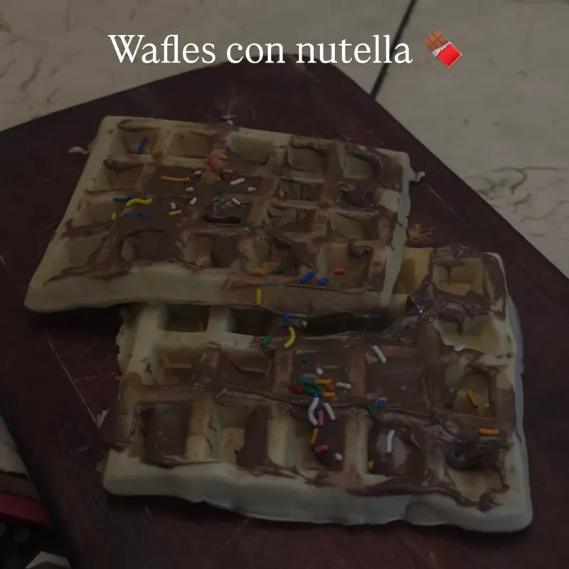 Wafles con Nutella