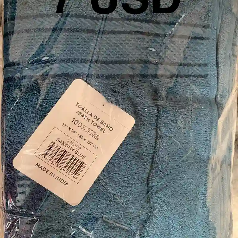 Toalla azul  algodón $7USD