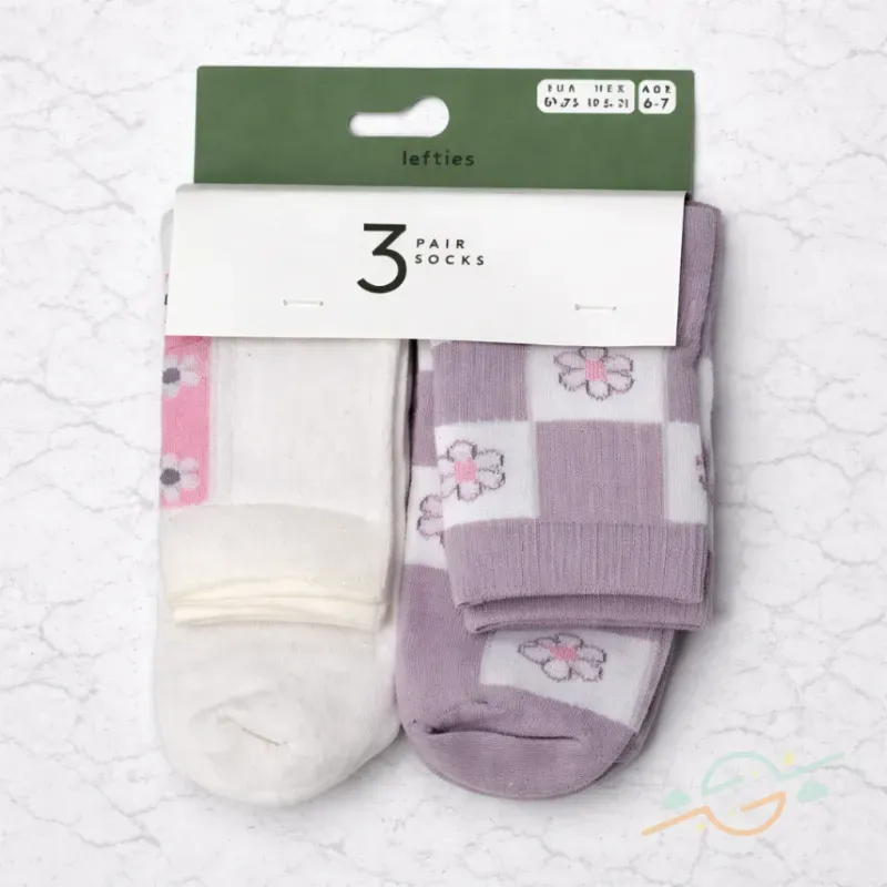 Pack 2 medias flores LEFTIES