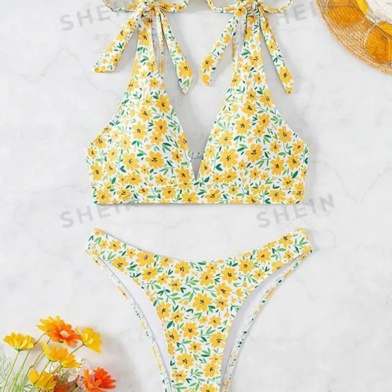 Bikini flores amarillas