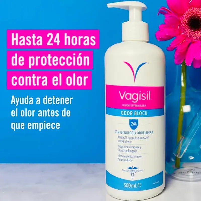 GEL INTIMO VAGISIL SENSITIVE 500ml , HIGIENE SUAVE Y PH BALANCEADO