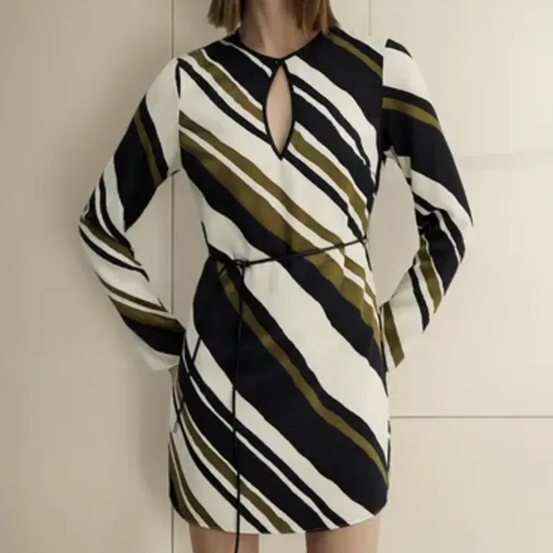 Vestido de rayas Mango