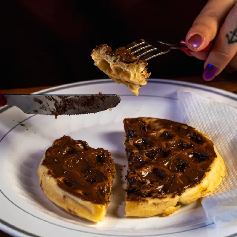 Mini Waffle de Nutella