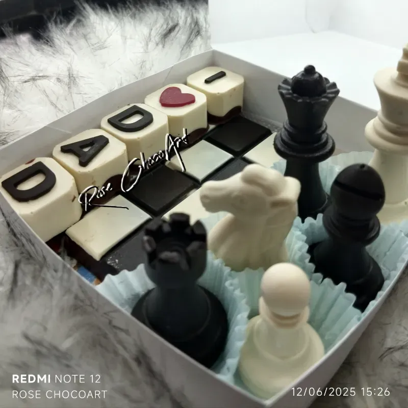 ♟️Cajita choco-ajedrez personalizada♟️