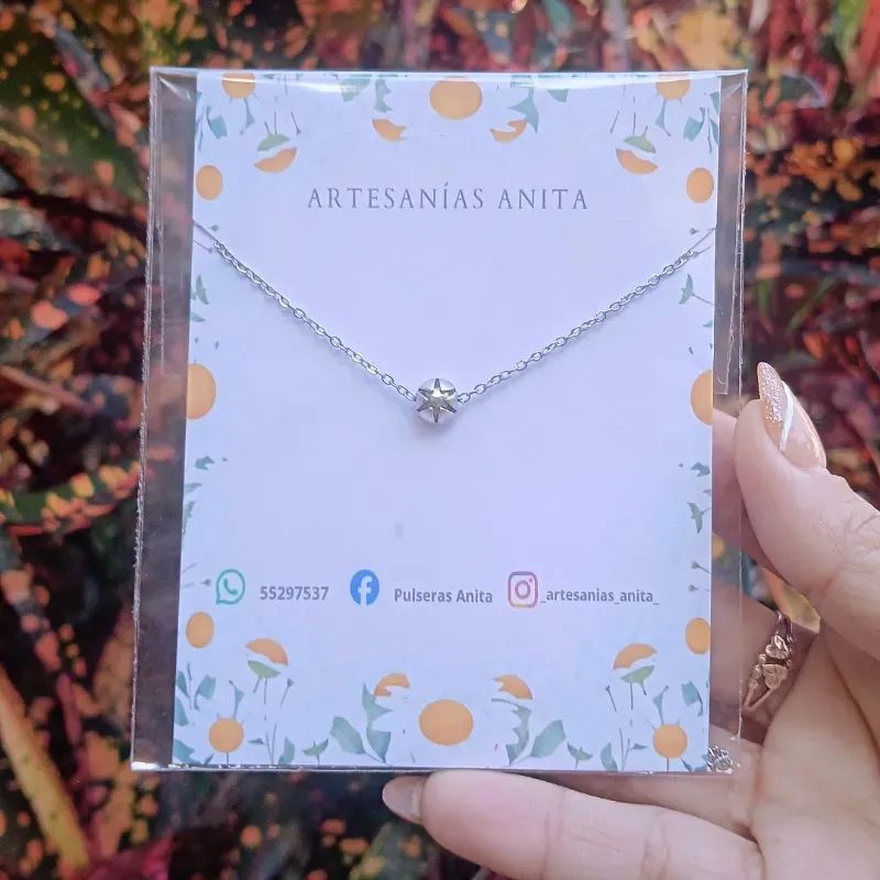 Cadena de acero blanco