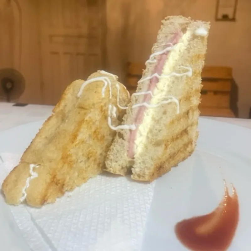 Sándwich de jamón y queso gouda