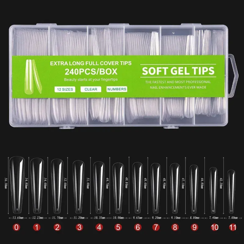 240 tips Soft Gel Extra Largo