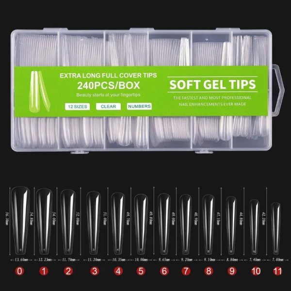 240 tips Soft Gel Extra Largo