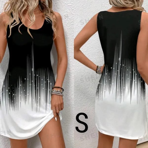 Vestido blanco y negro