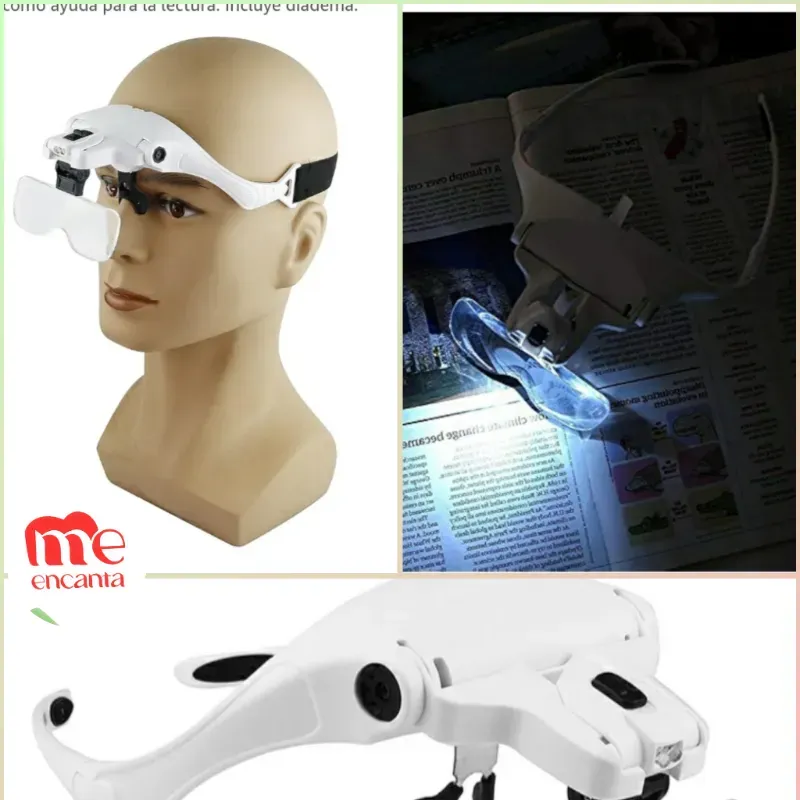 Espejuelos de Diadema LED con 5 Lentes Intercambiables