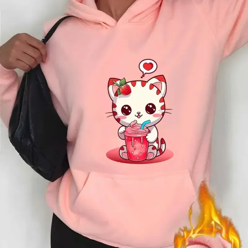 Sudadera con capucha — Rosado