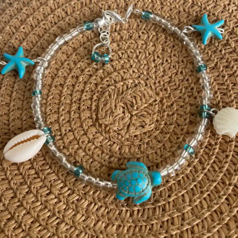 Tobillera con dijes temática de verano