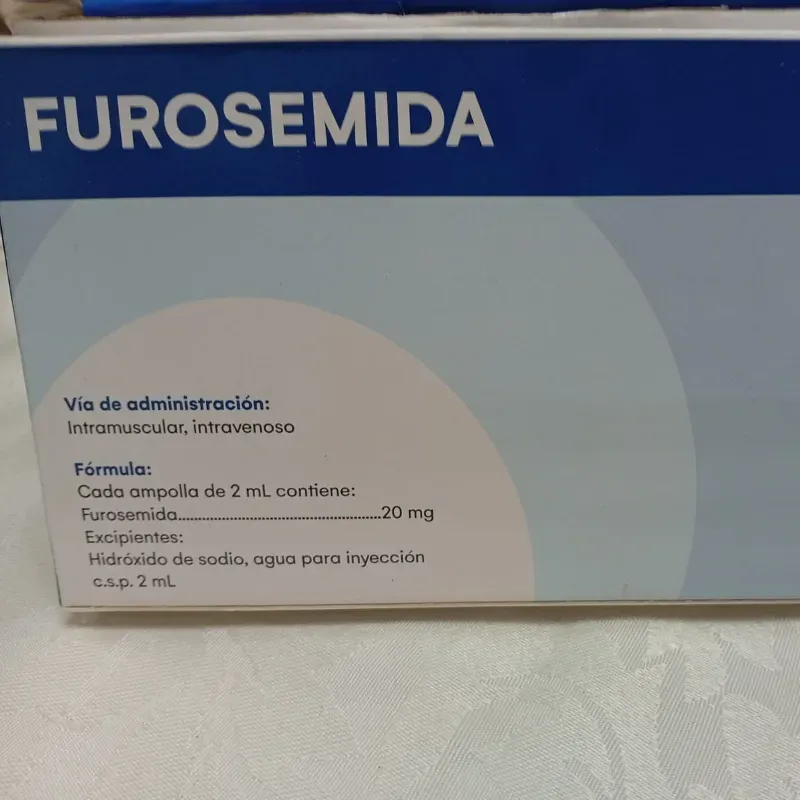  Furosemida Inyectable  (1 bulbo) (20 mg/2ml)