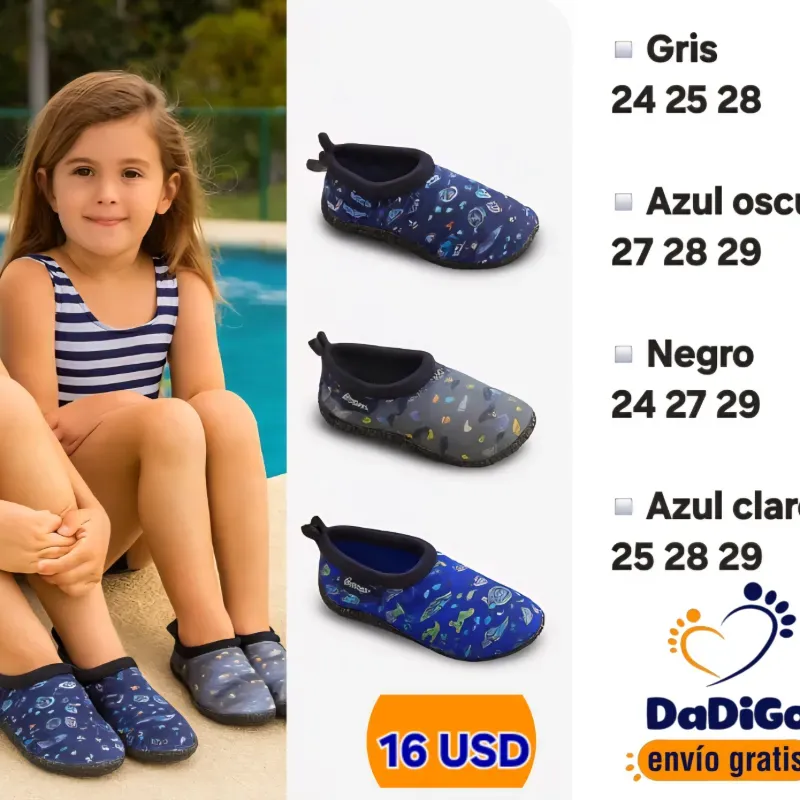 Zapatillas para piscina para niños y niñas