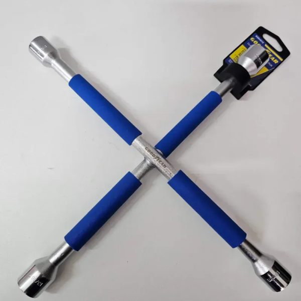 LLAVE DE CRUZ FIJA GOODYEAR. Con recubrimiento antideslizante.