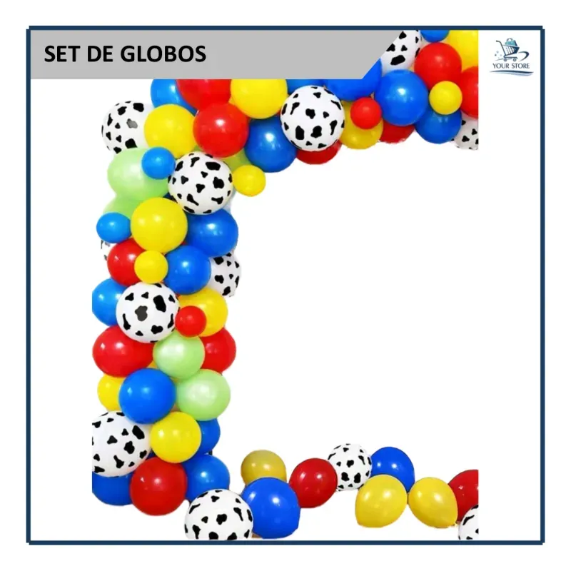 Set de Globos Azul/Rojo/Amarillo/Verde