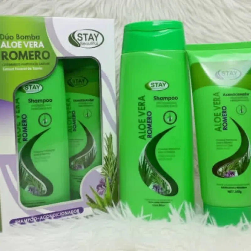 SET DE SHAMPOO+ACONDICIONADOR DE ROMERO CON ALOE VERA
