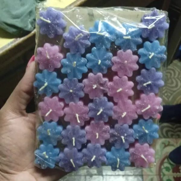 Paquete de 30 velitas pequeñas de flores