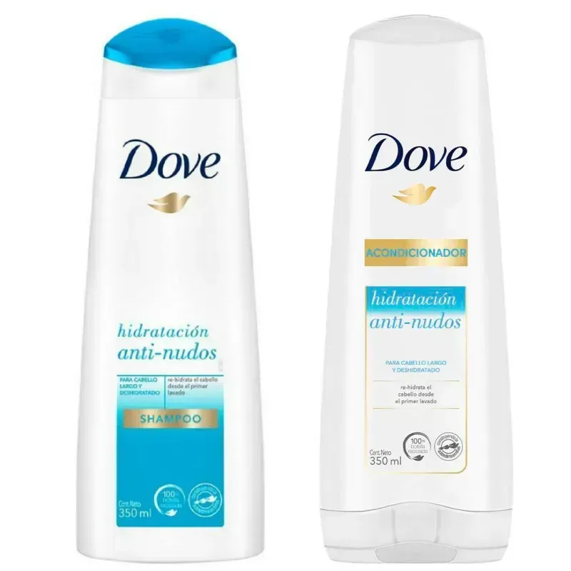 DOVE HIDRATACIÓN ANTI-NUDOS SHAMPOO+ACONDICIONADOR