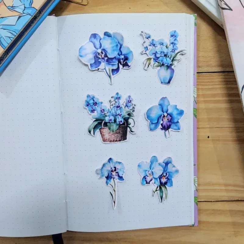 Pegatinas de Orquídeas azules