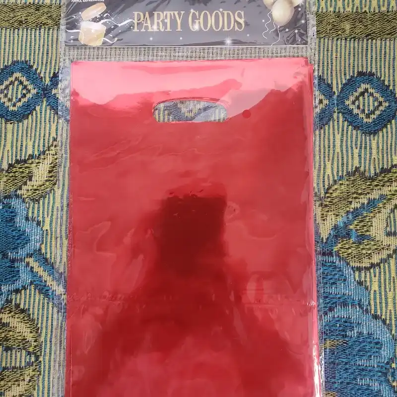 Bolsa de regalo cromada roja