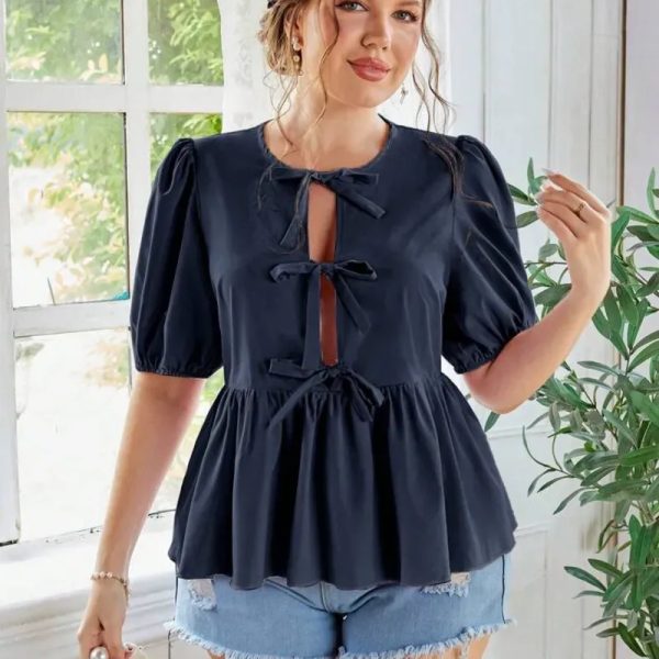 Blusa negra de mangas