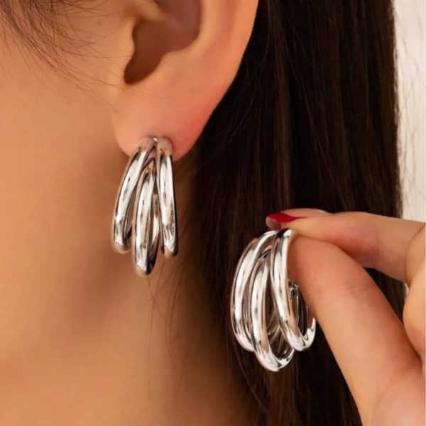 Aretes plateados