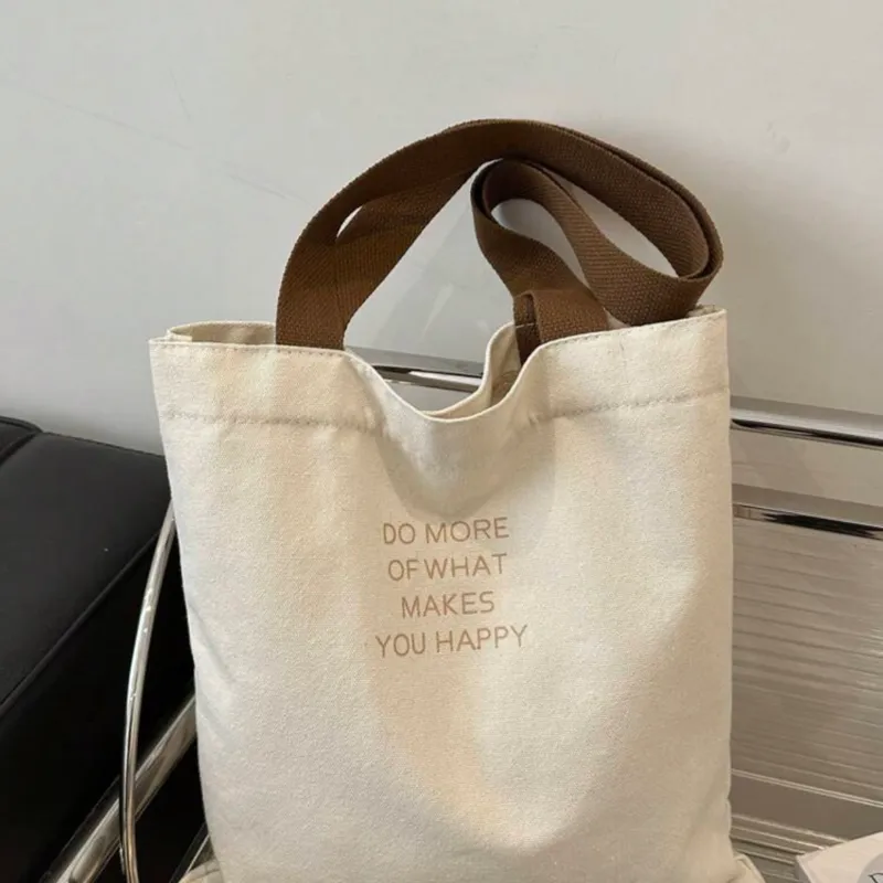 Cartera de Lona con asas color marrón