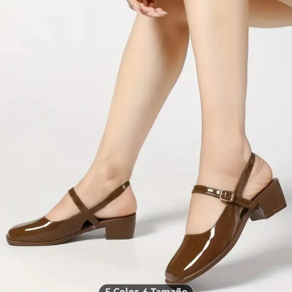 ZAPATOS	MARRON TACON CUADRADO