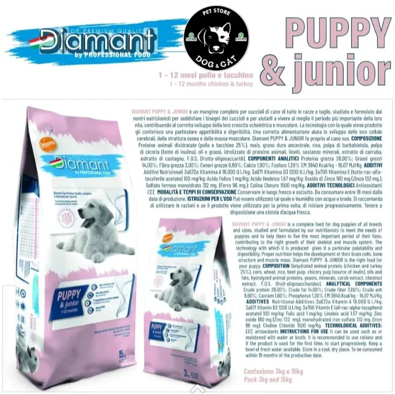 Pienso importado Para Perros Cachorro Bolsa 3 Kg
