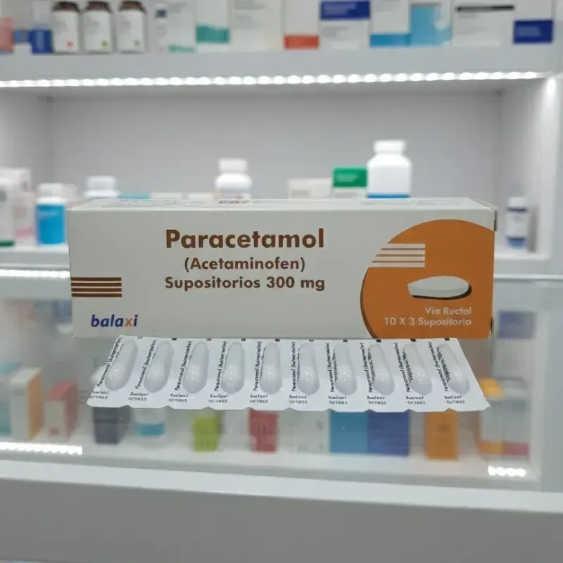 Supositorios de paracetamol 300mg (*10 supositorios*)(vence 09/2026)