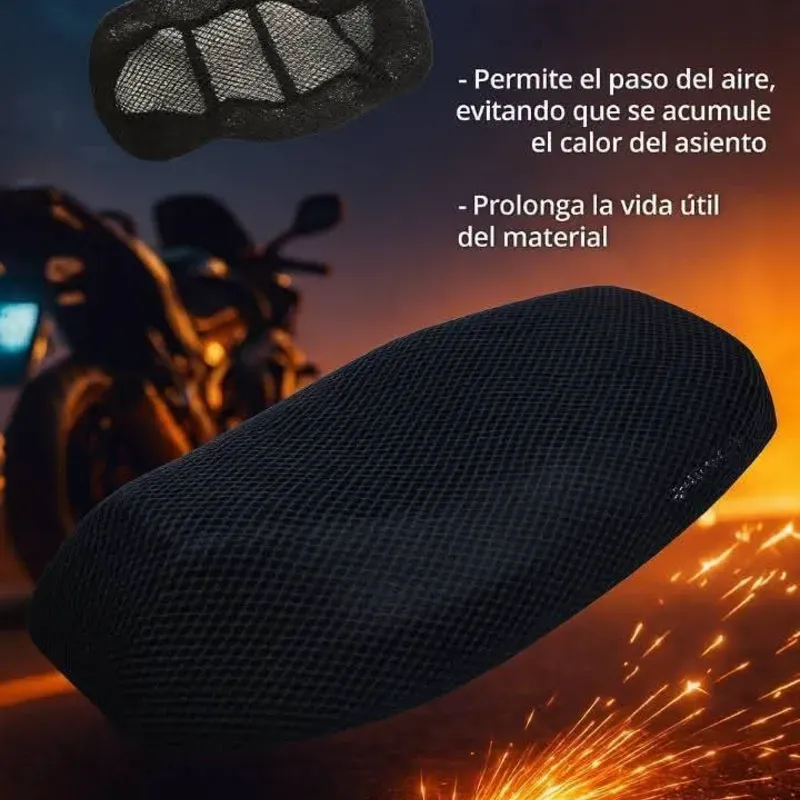 Forro tipo malla para motos