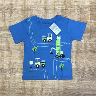 Pulóver azul con carretera