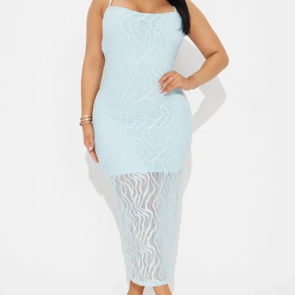  Vestido a Crochet — Azul