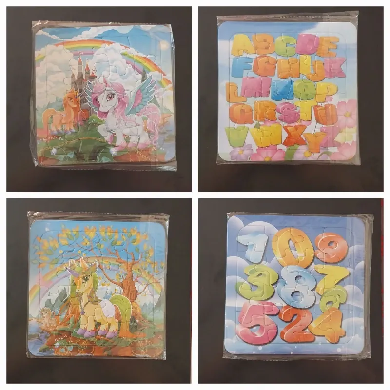 Rompecabezas UNICORNIOS, NUMEROS Y LETRAS