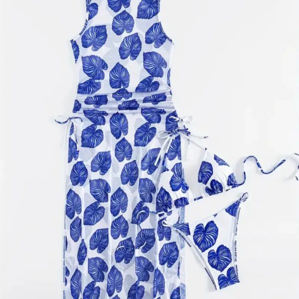  Bikini con vestido — Azul
