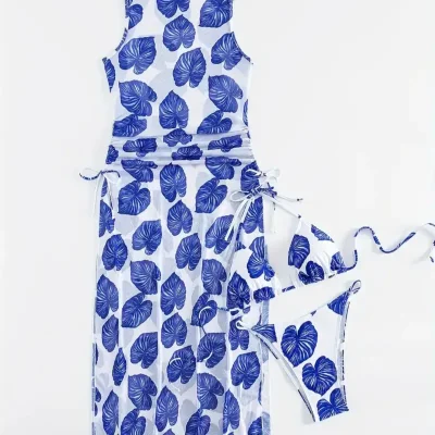  Bikini con vestido — Azul