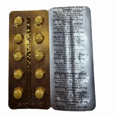  DIFENHIDRAMINA(BRNADRILINA) (25MG 10T)(VENCE 4-27)