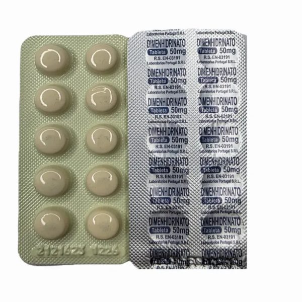 Dimenhidrinato (Gravinol 50mg,10t)