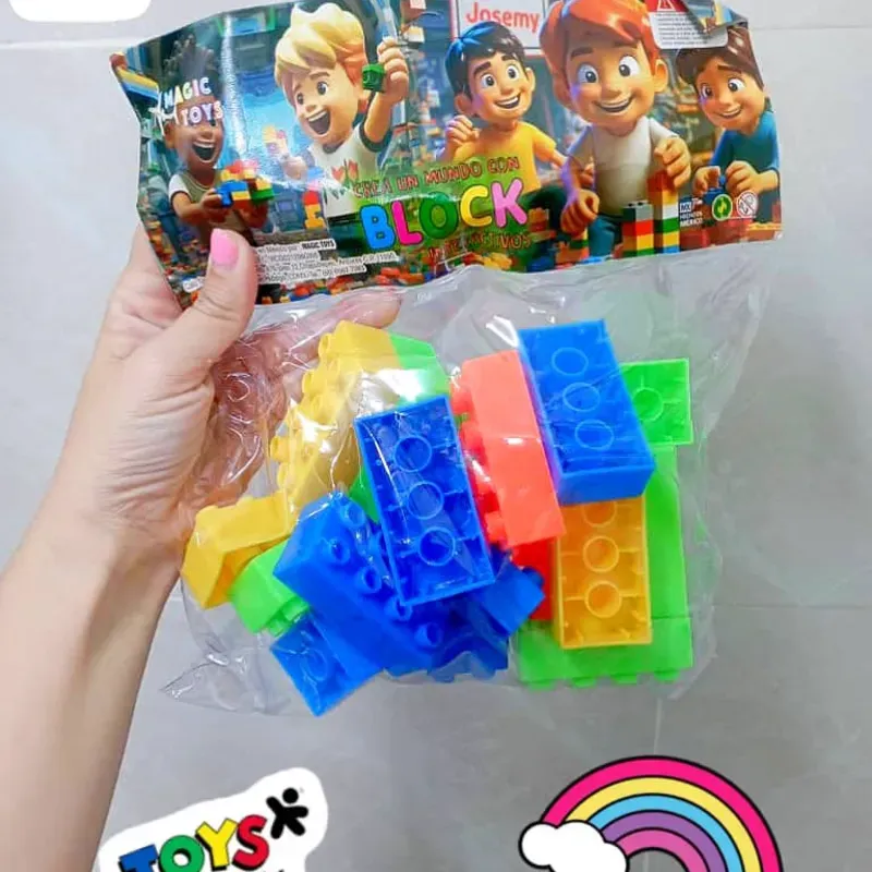 BLOQUES LEGOS PARA ARMAR de colores *(34 piezas)
