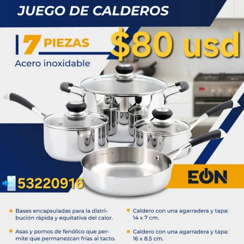 Juego de Calderos 7 piezas