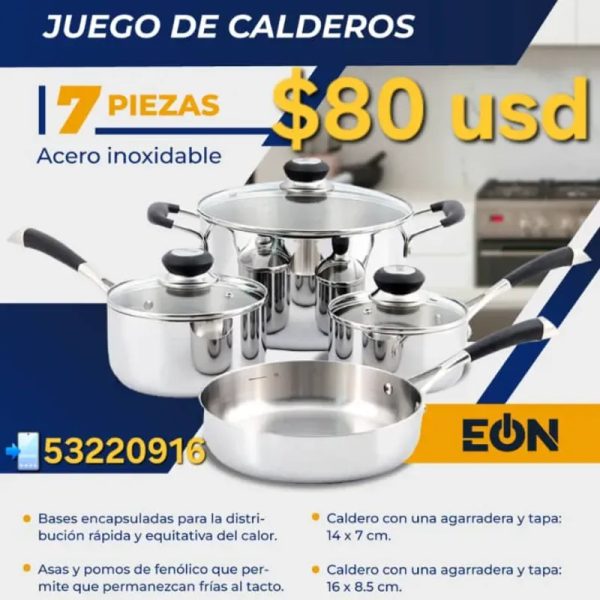 Juego de Calderos 7 piezas