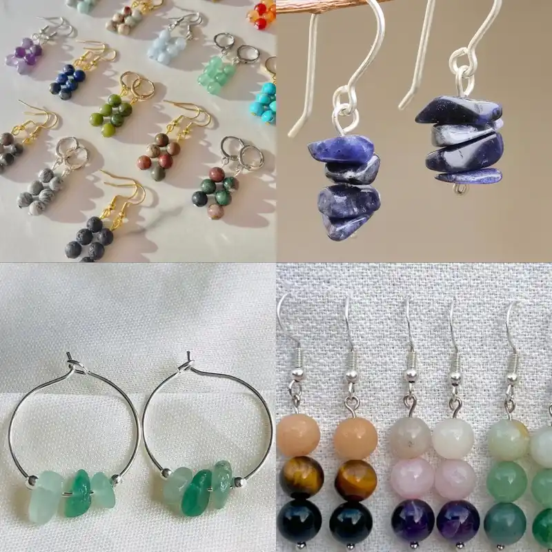 Aretes con piedras preciosas❤️‍