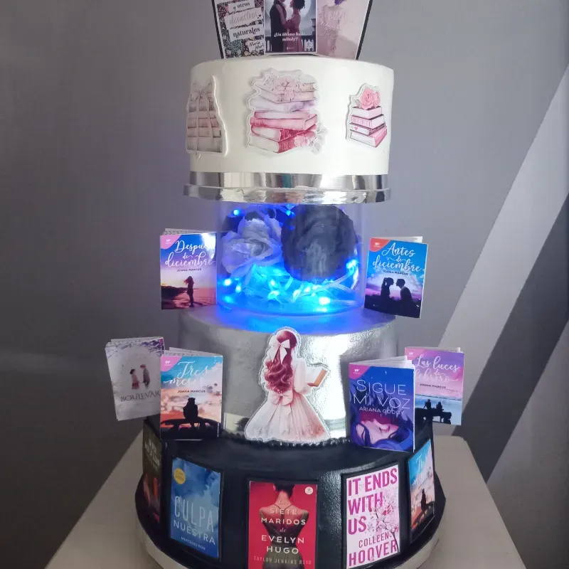 Pastel temática de libros