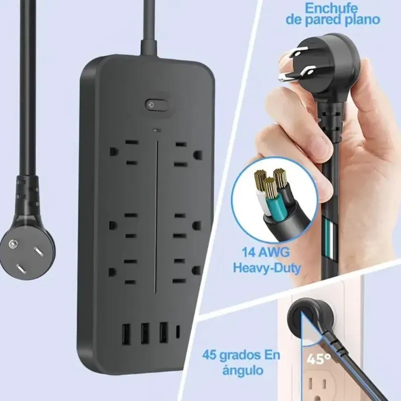 Regleta  6 toma corriente